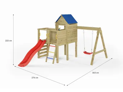 Spielturm Bibalu KDI inkl. Rutsche rot Produktbild #6