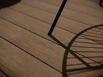 Terrassendiele WPC teak Holzoptik geprägte Oberfläche Produktbild #3