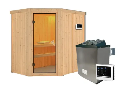 Sauna Systemsauna Carin, inkl. 9 kW Ofen mit externer Steuerung Produktbild #10