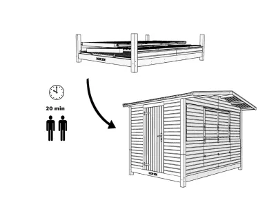 Marktstand - Verkaufsstand Marian 16 mm naturbelassen faltbar Produktbild #9