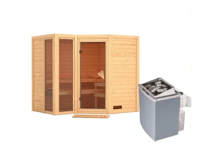 Sauna Massivholzsauna Amara inkl. 9 kW Saunaofen integr. Steuerung Produktbild #3