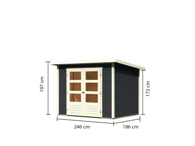 Gartenhaus Stockach 3 19 mm anthrazit Produktbild #7