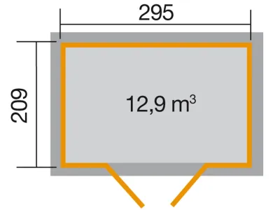 Gartenhaus 226 Gr. 3 21 mm schwedenrot Produktbild #2