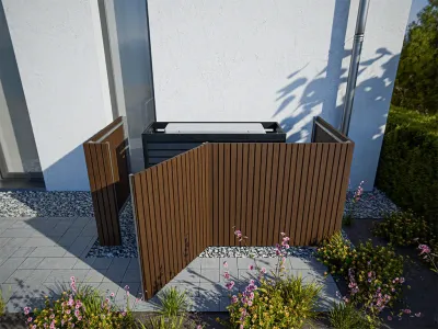 WPC 4-fach Rhombusprofil Teak co-extrudiert Produktbild #8