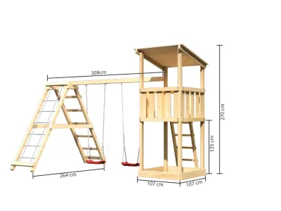 Spielturm Anna naturbelassen mit Varianten Produktbild #8