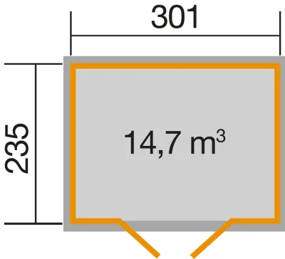 Gartenhaus 218 Gr. 3 28 mm DT anthrazit Produktbild #2