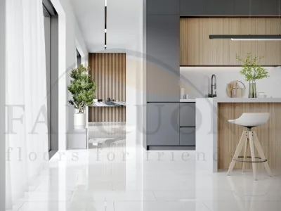 Laminat Fliese Weiß Hochglanz Stone 2.0 D2925 Produktbild #4