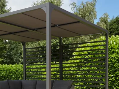 Aluminium-Pergola "Florence 3x3" dunkelgrau Produktbild #7