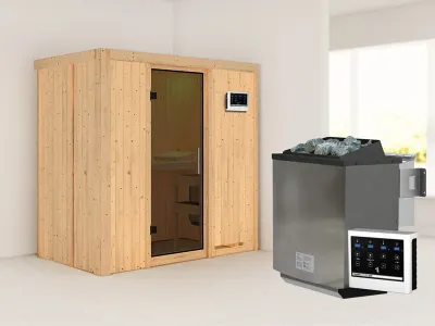 Sauna Systemsauna Variado, inkl. 9 kW Bio-Ofen mit externer Steuerung Produktbild #1