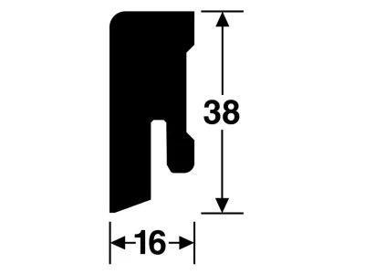 Sockelleiste Weiß streichfähig 2222 Dekor Profil 14 MK Produktbild #4