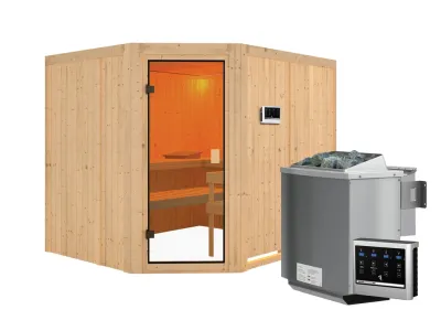 Elementsauna 68 mm Celine 5 SPARSET inkl. 9 kW Bio-Kombiofen und ext. Steuerung Produktbild #10