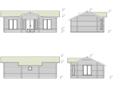 Ferienhaus Blockbohlenhaus Anna 26,8 m² 70 mm naturbelassen Produktbild #5
