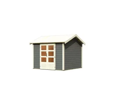 Gartenhaus Theres 7 28 mm terragrau Produktbild #3