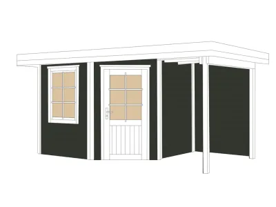 Gartenhaus Designhaus 213 A Gr. 2 28 mm anthrazit Produktbild #3