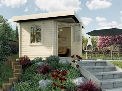 Gartenhaus Designhaus 213 Gr. 1 28 mm naturbelassen Produktbild #1