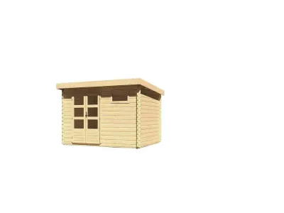 Gartenhaus Blockbohlenhaus Bastrup 8 28 mm naturbelassen Produktbild #5
