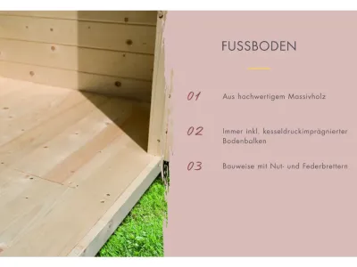 Fasssauna Quadro 1 naturbelassen Produktbild #4