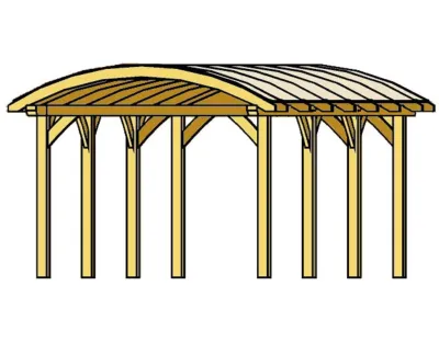 Doppelcarport Franken naturbelassen Produktbild #2