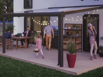 Terrassenüberdachung Genua Aluminium Produktbild #1