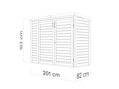 Geräteschrank Mülltonnenbox Multibox 3 14 mm natur Produktbild #5