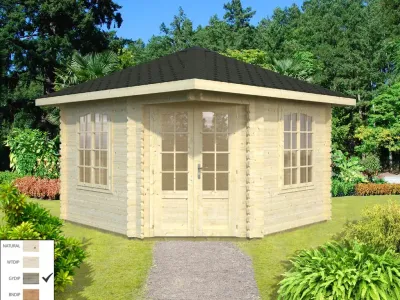 Pavillon Melanie 9,6 m² grau tauchimprägniert Produktbild #1