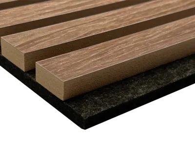 Akustikpaneele Wandverkleidung Walnut 120 cm Filz schwarz Produktbild #3