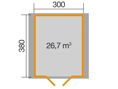 Gartenhaus Premium28 Gr. 7 28 mm natubelassen mit 20 cm Vordach Produktbild #3