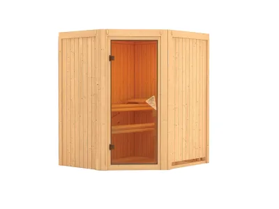 Systemsauna Taurin bronzierte Ganzglastür Produktbild #5