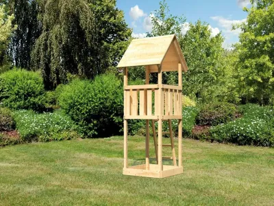 Spielturm Lotti naturbelassen Sandkiste Produktbild #1