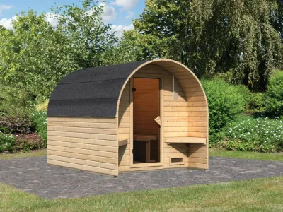 Saunafasshaus 2 38 mm naturbelassen Produktbild #1