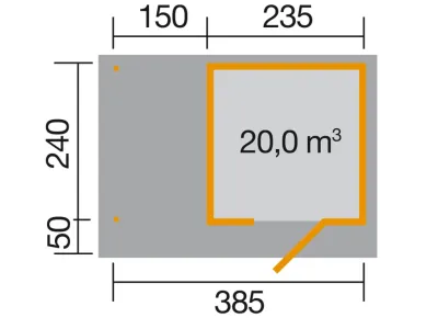 Gartenhaus Designhaus wekaLine 172 A Gr. 2 28 mm anthrazit Produktbild #2