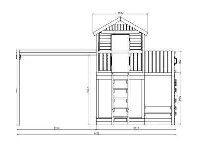 Spielturm Stelzenhaus Moonlight teakfarben Produktbild #7
