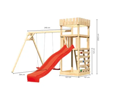 Spielturm Ritterburg Löwenherz SET naturbelassen Produktbild #5