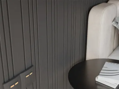 Akustikpaneele Wandverkleidung Venus Schwarz 240 cm Produktbild #7