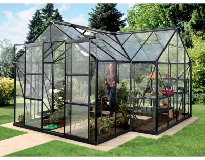 Gewächshaus Sirius ESG 13 m², schwarz Produktbild #1