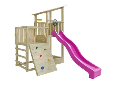 Spielturm Big Pirate KDI inkl. Rutsche pink Produktbild #3