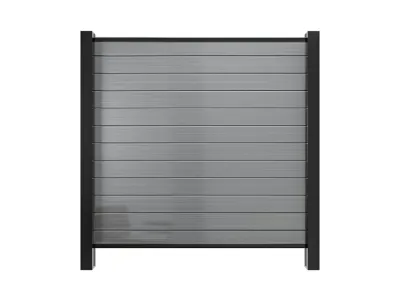 Gartenzaun Sichtschutzzaun PVC Stecksystem anthrazit Produktbild #1