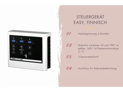 Fasssauna Quadro 1 38 mm naturbelassen mit bronzierter Ganzglastür Produktbild #10