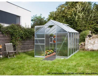 Gewächshaus Apollo HKP 4 mm, Aluminium-blank eloxiert Produktbild #3