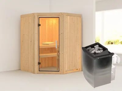 Sauna Systemsauna Larin, inkl. 9 kW Ofen mit integrierter Steuerung Produktbild #14