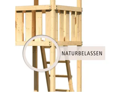Stelzenhaus Benjamin SET 19 mm naturbelassen inkl. Rutsche blau und mehr Produktbild #6