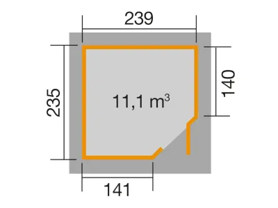 Gartenhaus 229 A Gr. 2 21 mm schwedenrot Produktbild #2