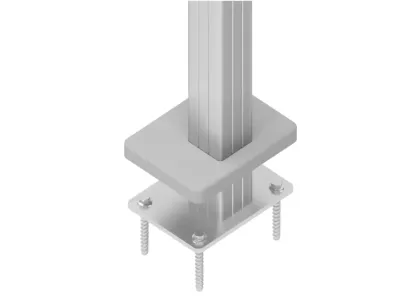 Pfostenträger-Abdeckung für Alu-Tor-Pfosten 2er-Set, silber Produktbild #3