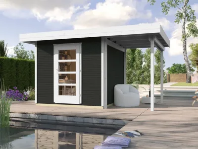 Gartenhaus Designhaus wekaLine 172 A Gr. 2 28 mm anthrazit Produktbild #1