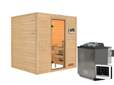 Sauna Massivholzsauna Anja, inkl. 9 kW Bio-Ofen mit externer Steuerung Produktbild #14