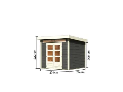 Gartenhaus Kandern 6 28 mm terragrau Produktbild #10