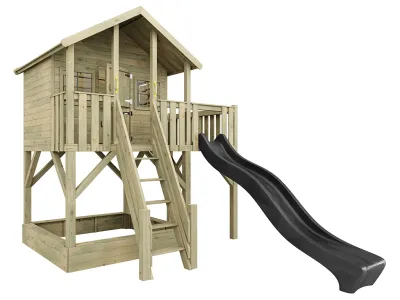 Stelzenhaus Big House XL KDI inkl. Rutsche grau Produktbild #4