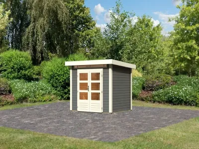 Gartenhaus Kandern 2 28 mm terragrau Produktbild #1