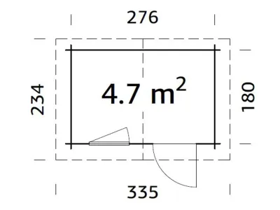Gartenhaus Blockbohlenhaus Klara 4,7 m² 28 mm naturbelassen Produktbild #3