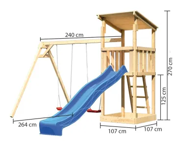 Spielturm Anna naturbelassen mit Varianten Produktbild #4